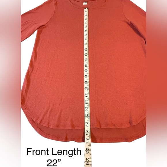 Women’s Old Navy Long Sleeves Crew Neck Sweater Bright Orange Shade NWOT - Picture 14 of 16